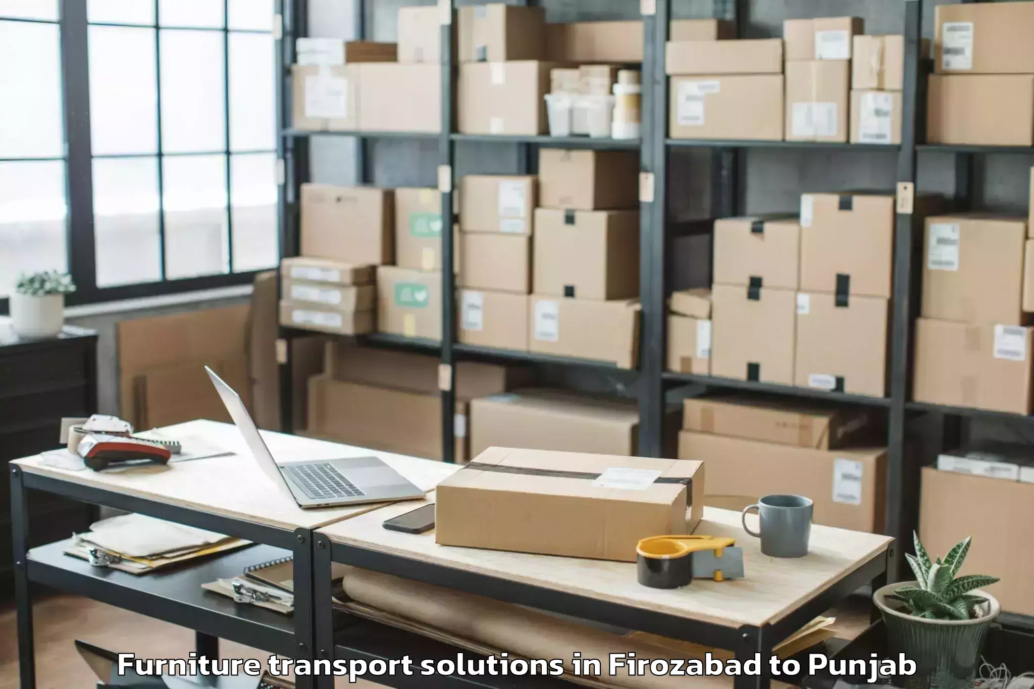 Comprehensive Firozabad to Dinanagar Furniture Transport Solutions